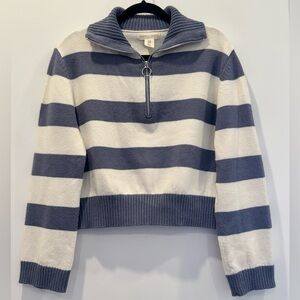 Half Zip Stripe Sweater
